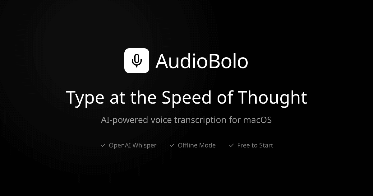 AudioBolo product screenshot